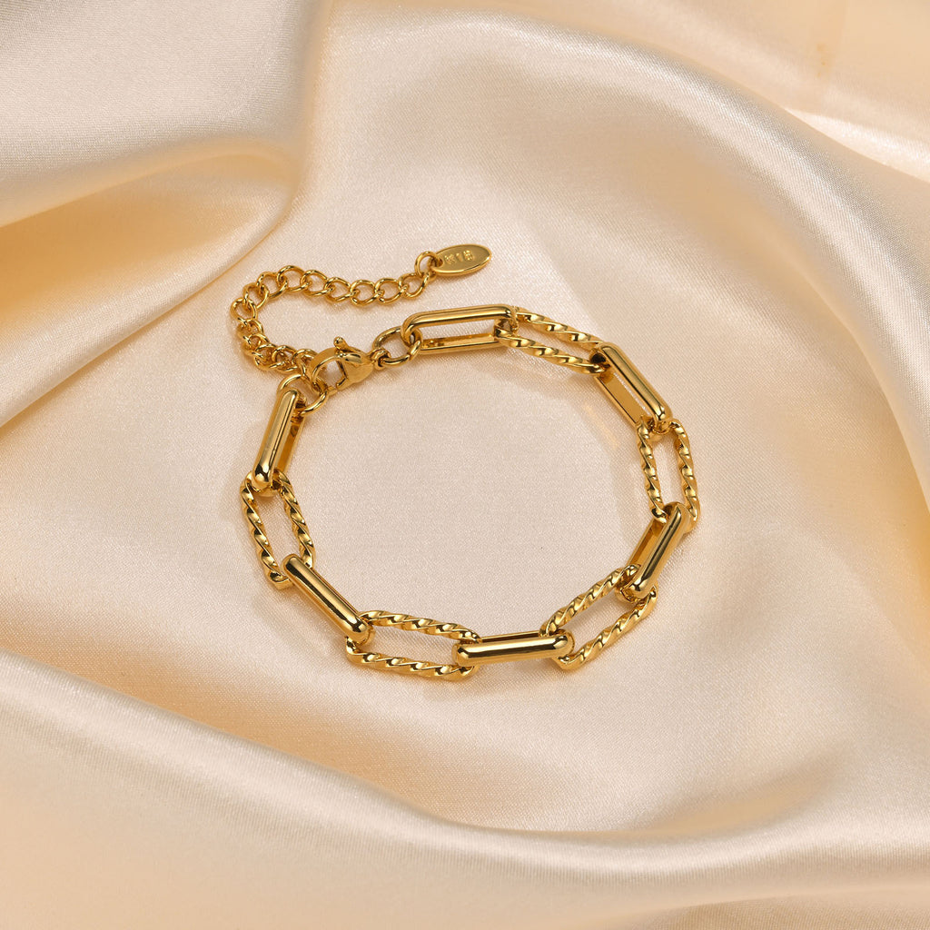 Golden Interlink Radiance Bracelet