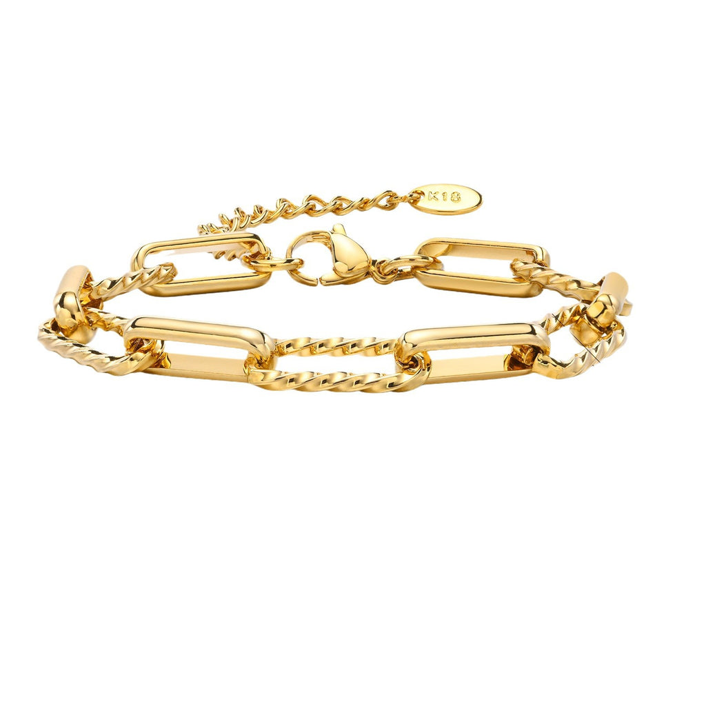 Golden Interlink Radiance Bracelet