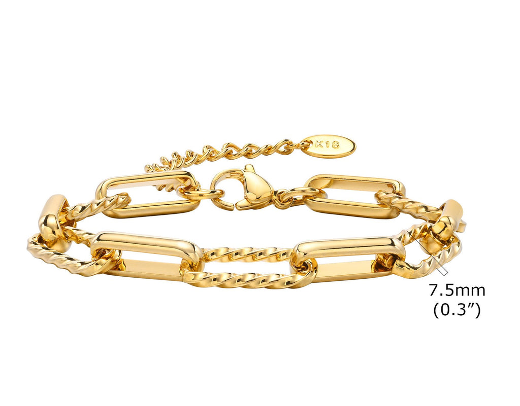 Golden Interlink Radiance Bracelet