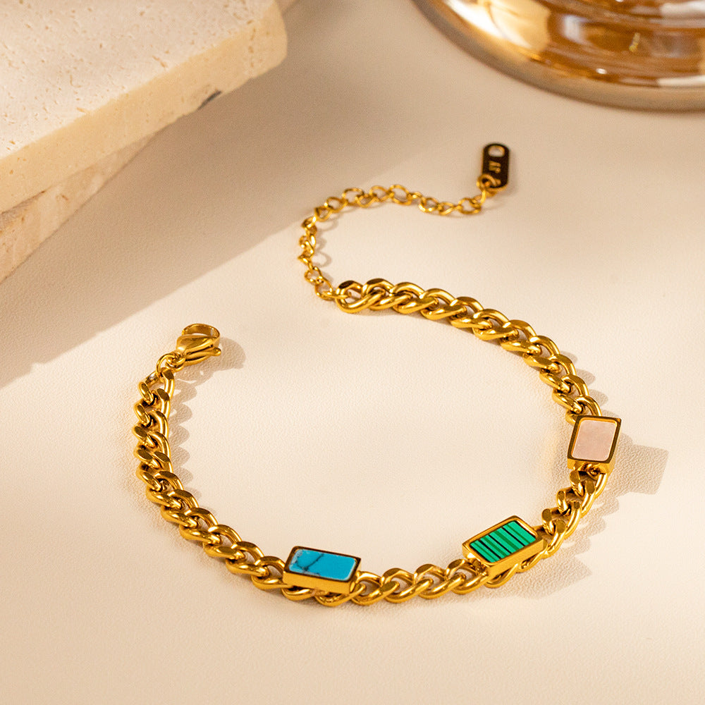 Serenity Gemstone Link Bracelet
