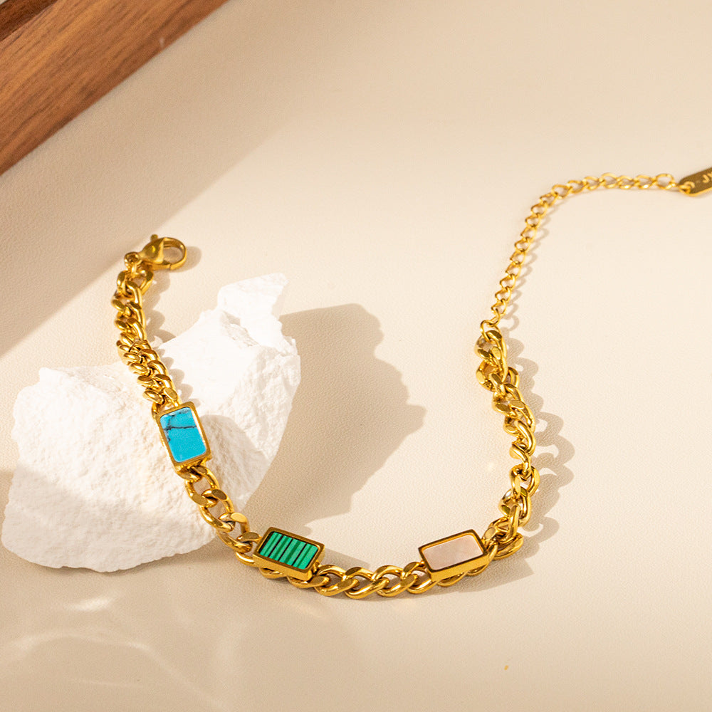 Serenity Gemstone Link Bracelet
