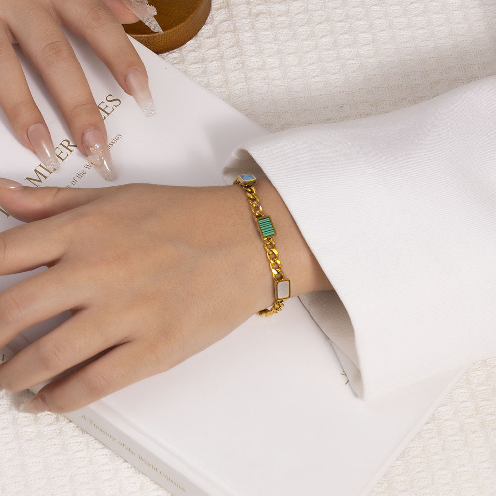 Serenity Gemstone Link Bracelet