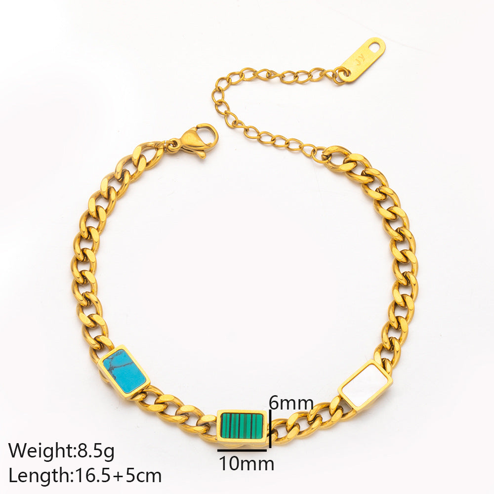 Serenity Gemstone Link Bracelet