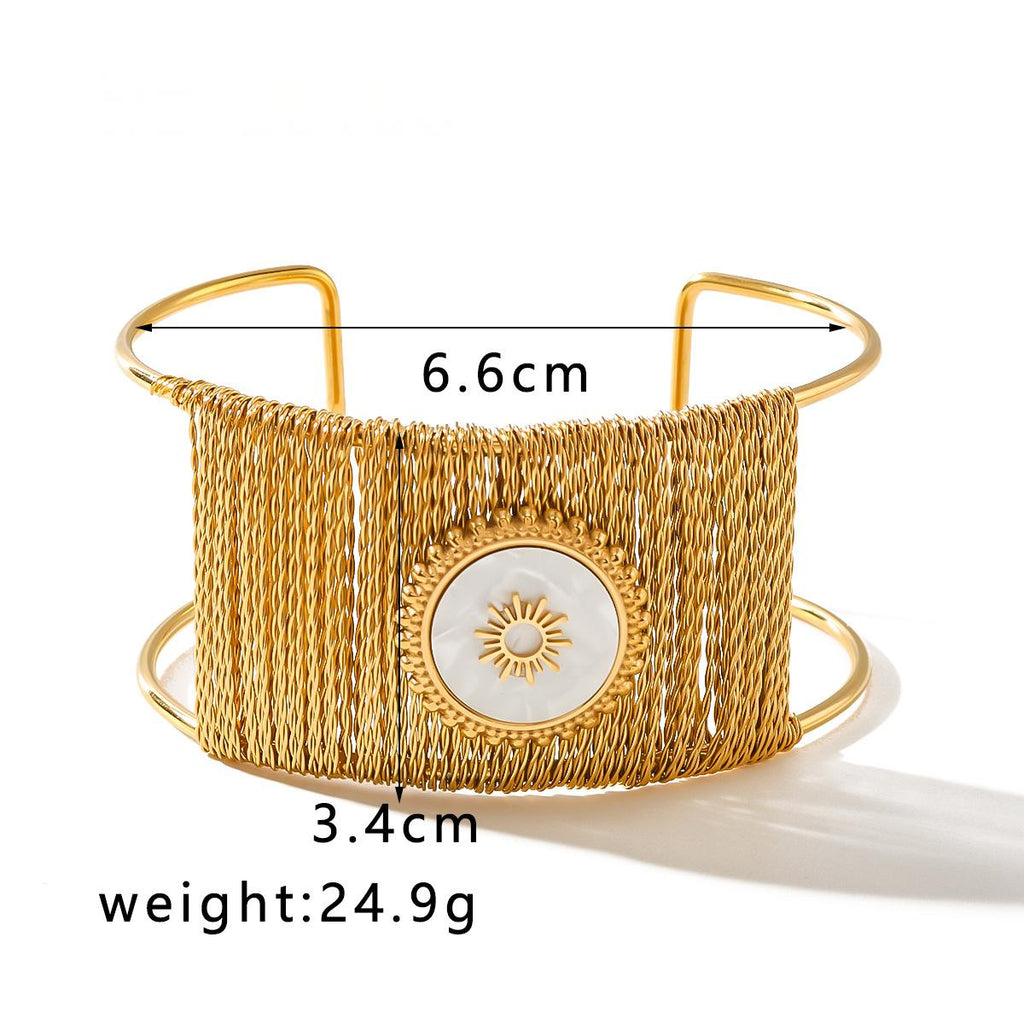 Radiant Sunburst Cuff Bracelet