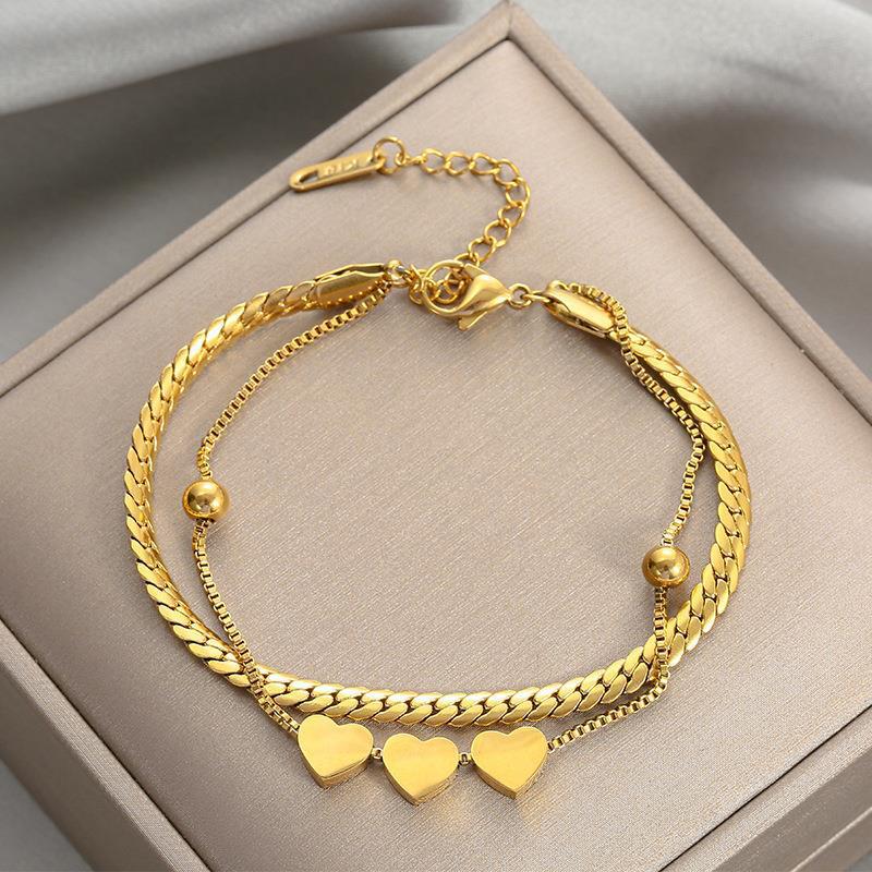 Golden Heart Duo Bracelet