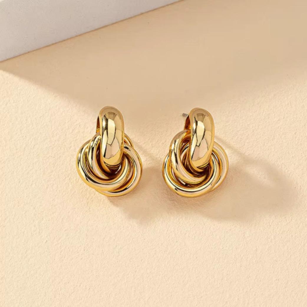 Chic Intertwined Knot Stud Earrings