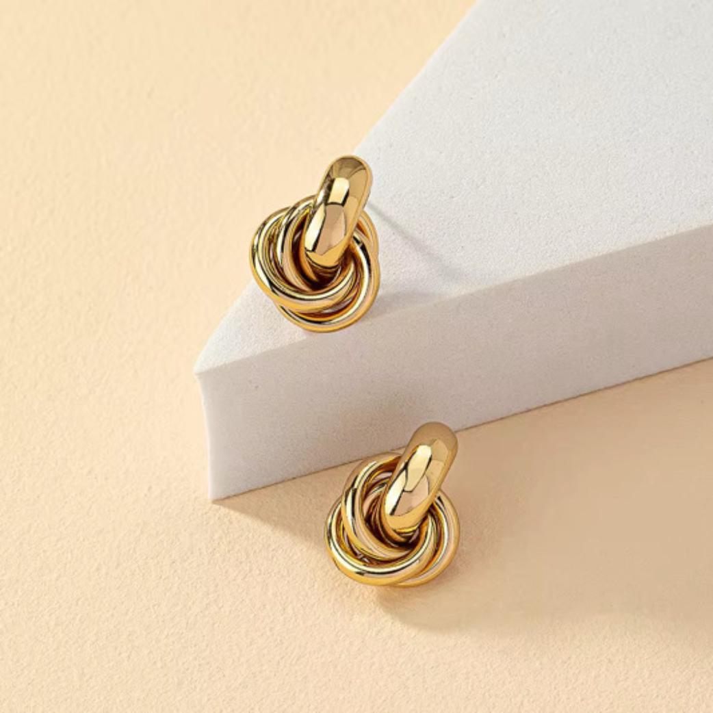 Chic Intertwined Knot Stud Earrings