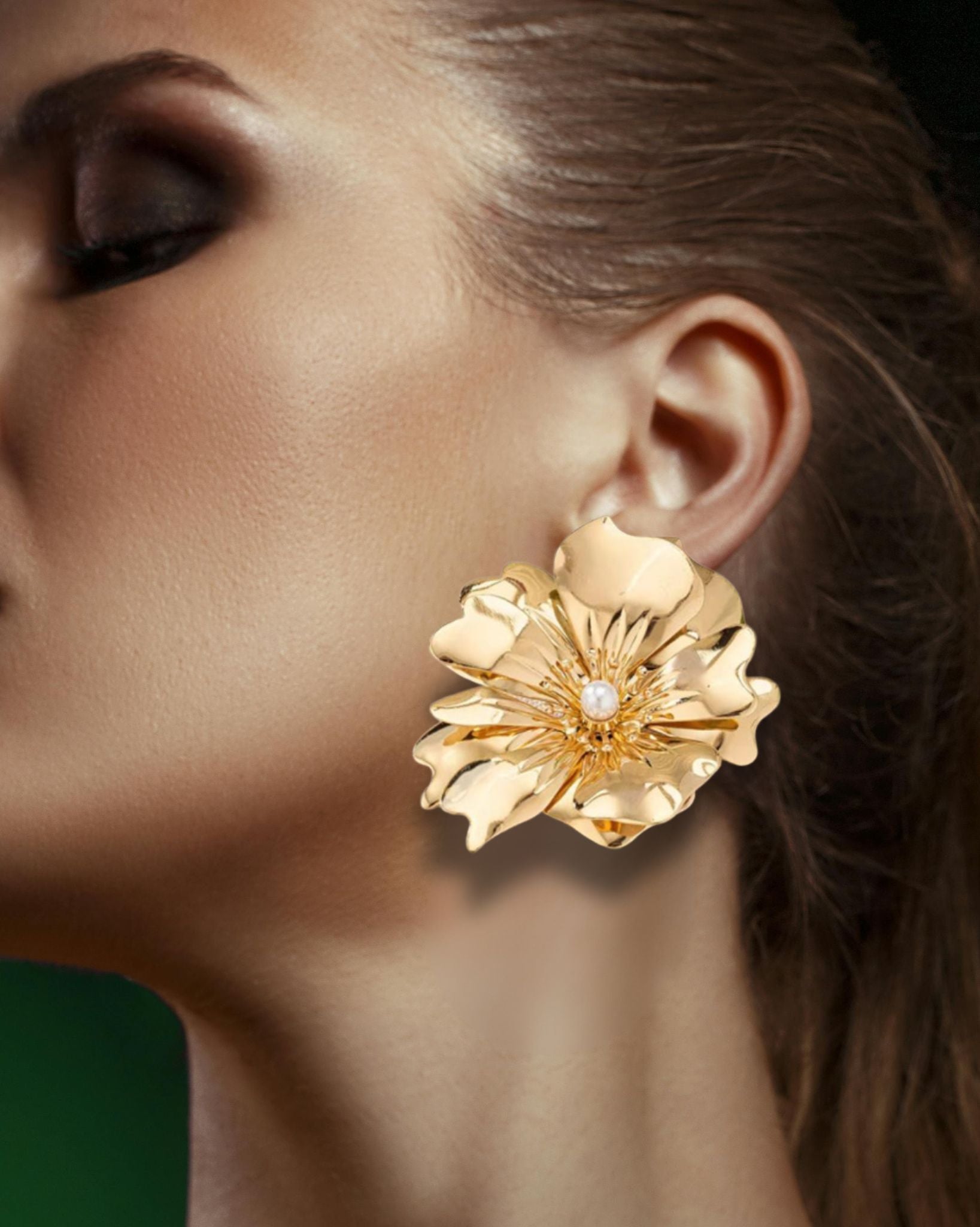 Golden Bloom Stud Earrings