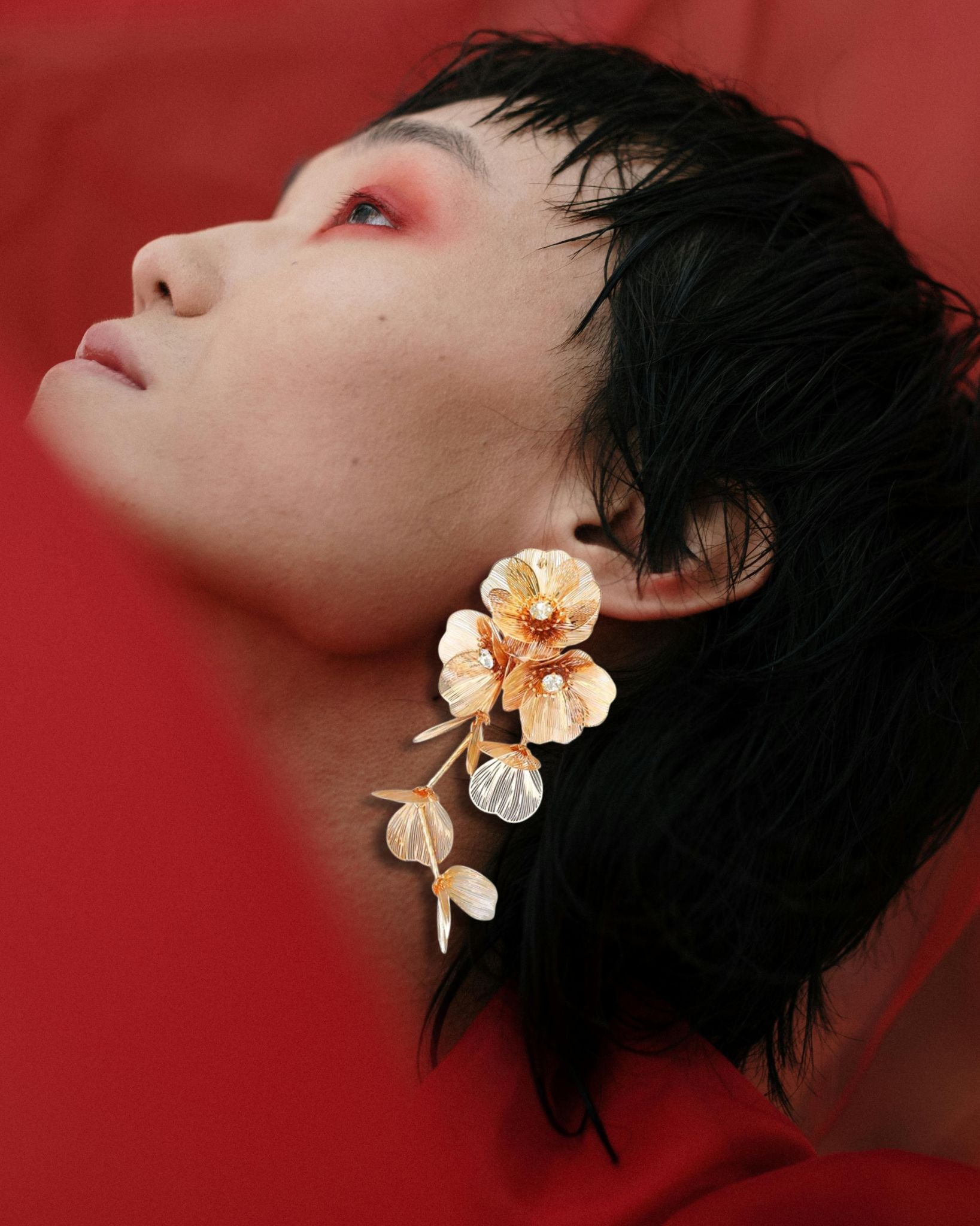 Delicate Floral Cascade Earrings