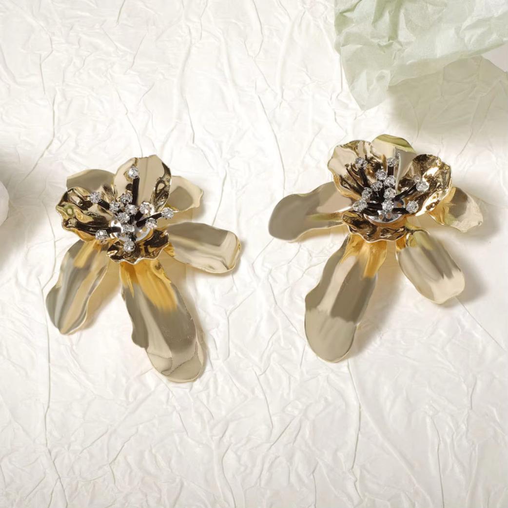 Lustrous Petal Bloom Earrings