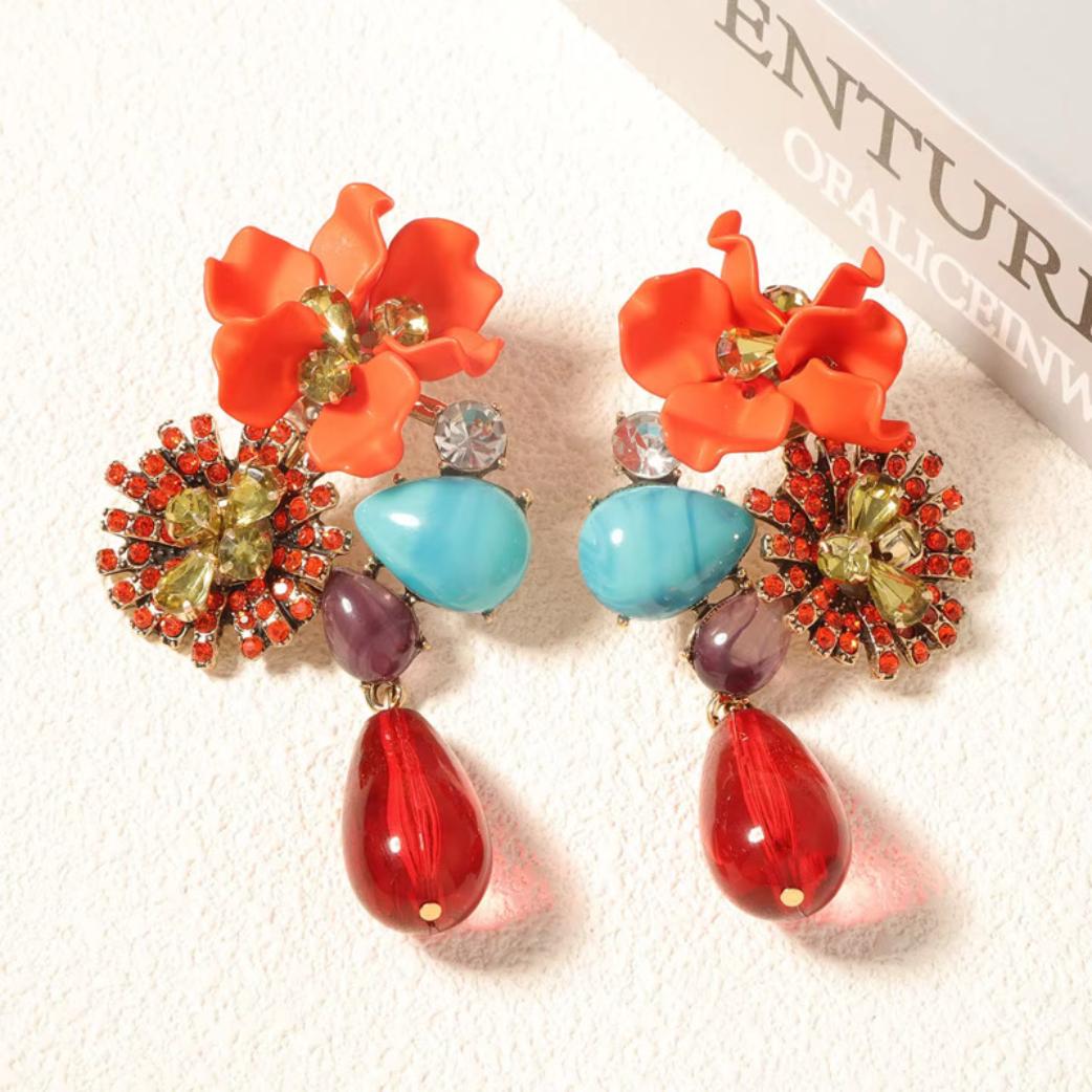 Exquisite Botanical Statement Earrings
