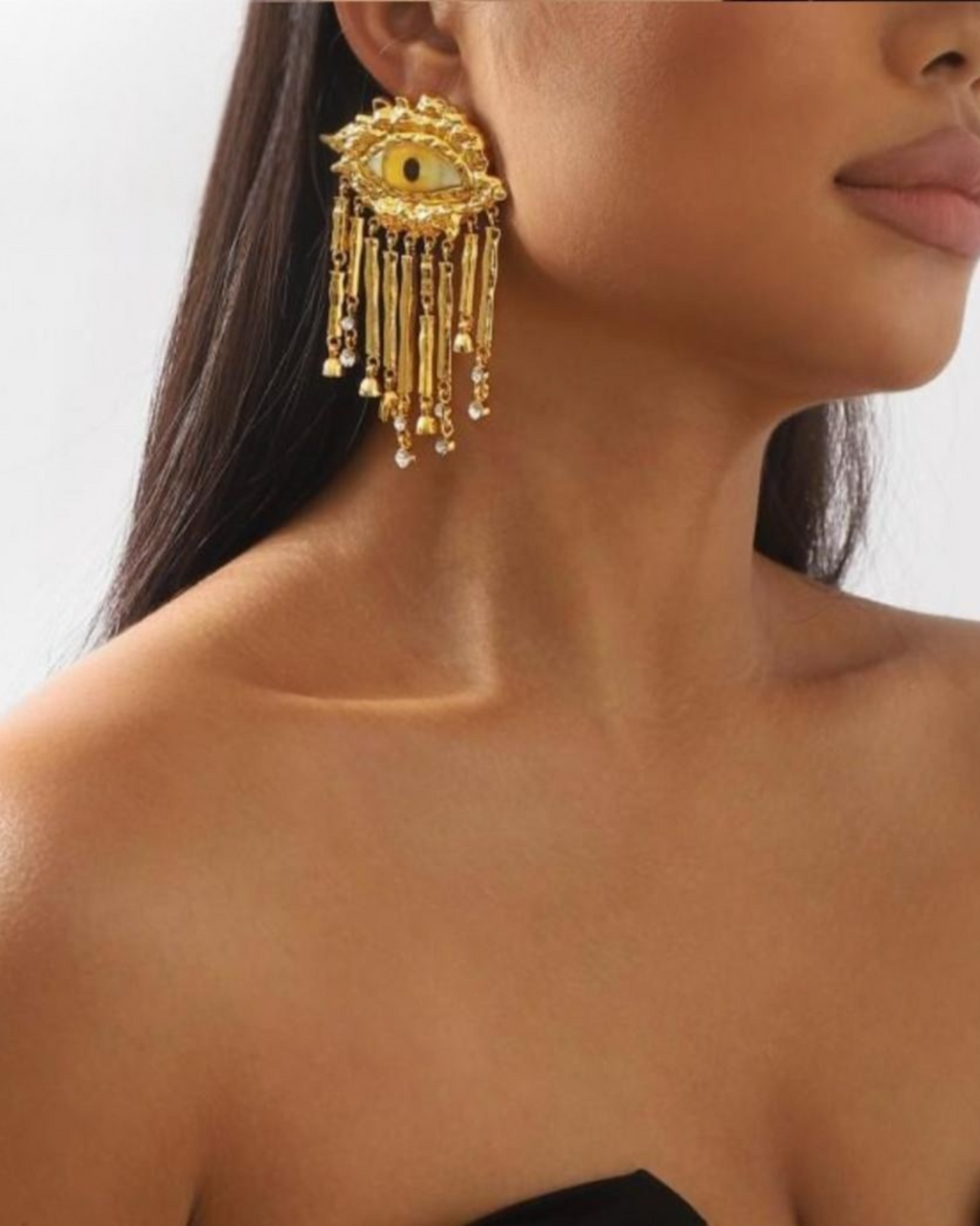 Golden Gaze Statement Earrings