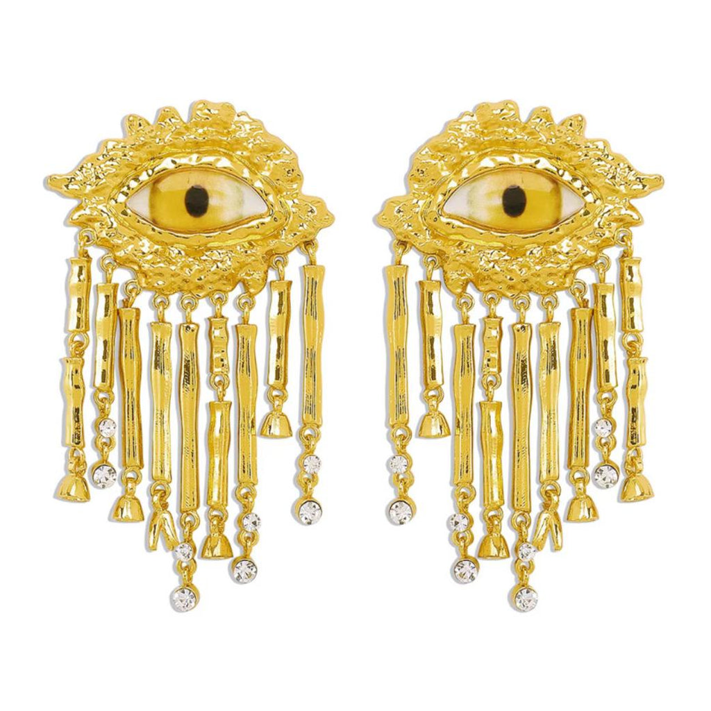 Golden Gaze Statement Earrings