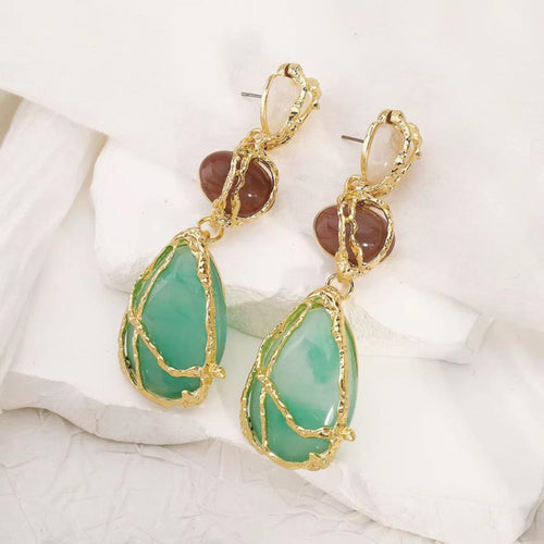 Abstract Teardrop Drop Earrings