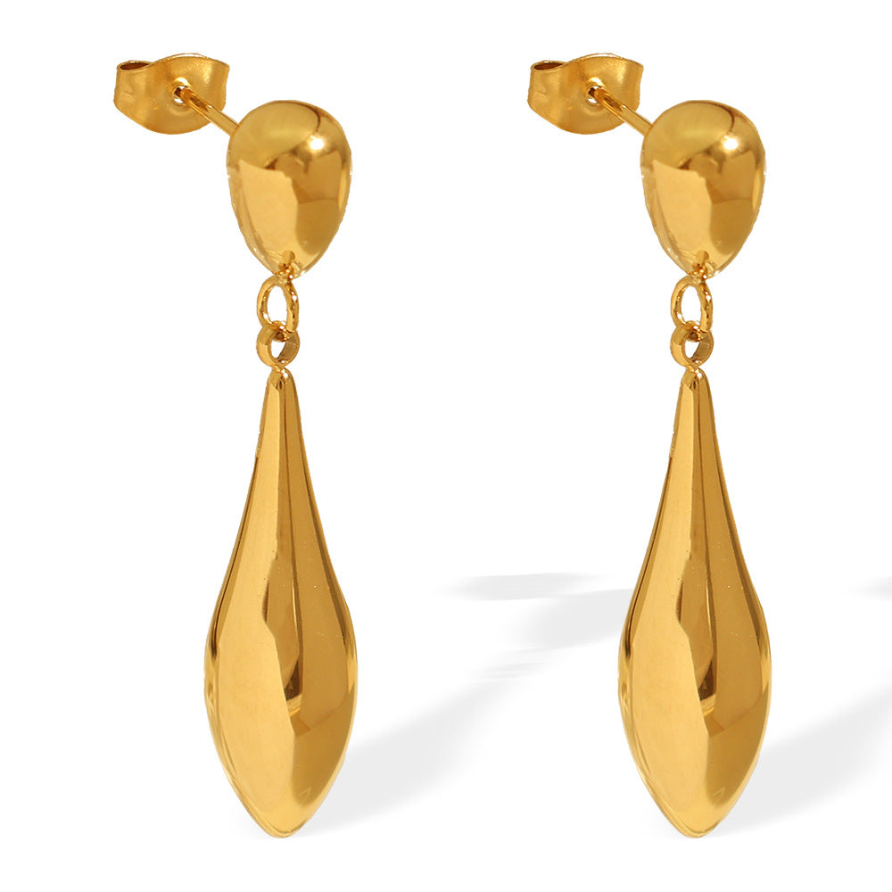 Elegant Puffed Teardrop Dangle Earrings