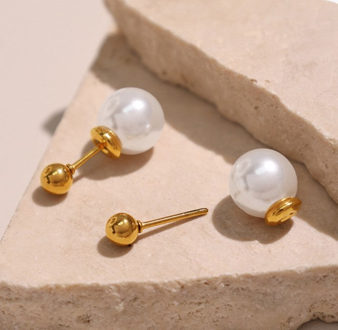 Radiant 3-in-1 Pearl Drop Hoop Earrings