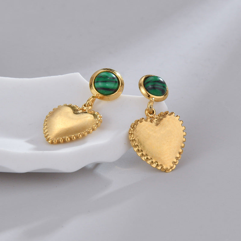 Verdant Heart Drop Earrings