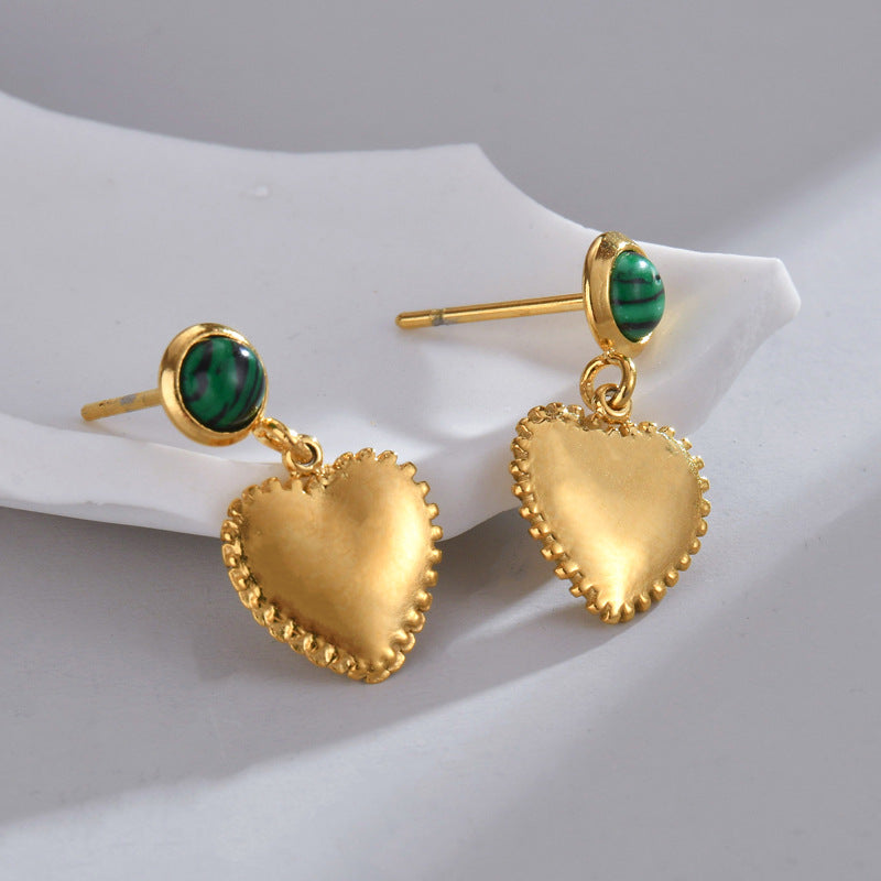 Verdant Heart Drop Earrings