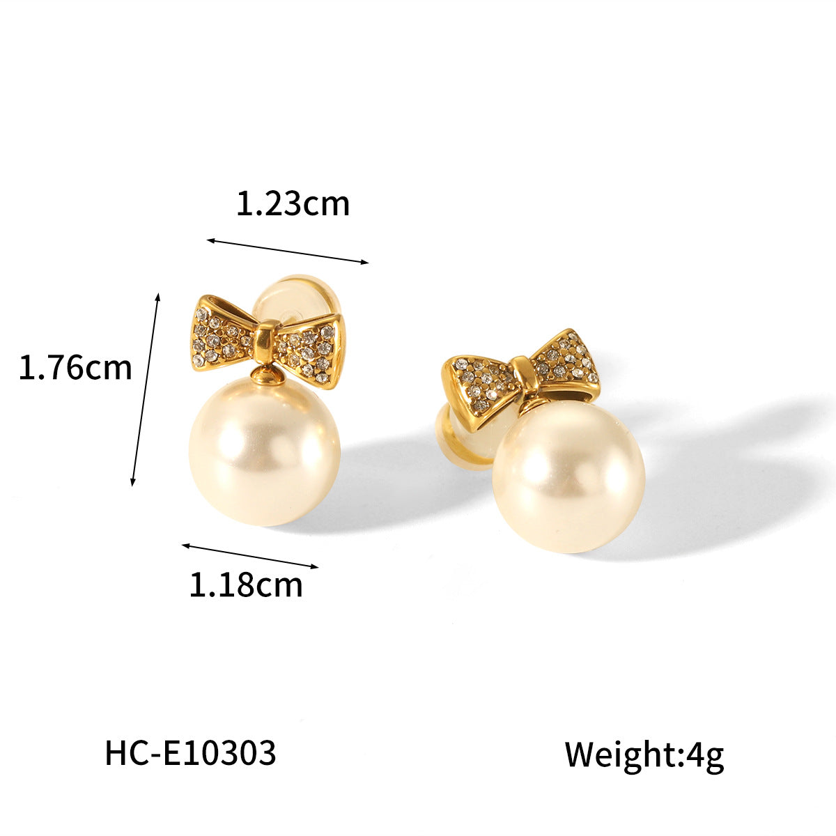 Exquisite Bow and Pearl Drop Earrings