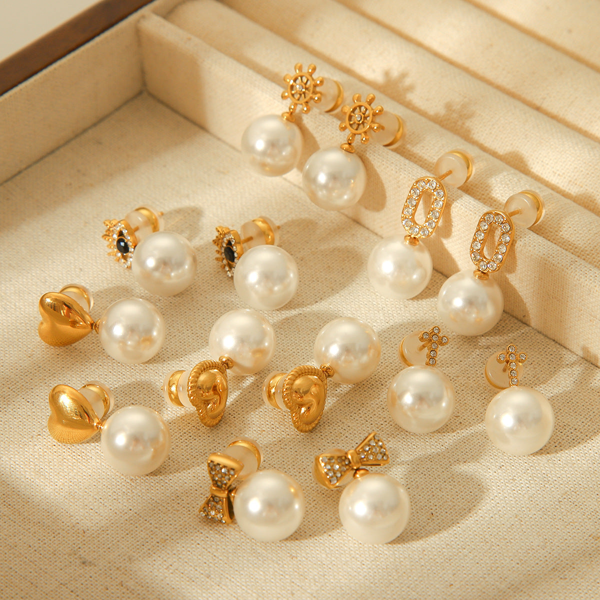 Exquisite Bow and Pearl Drop Earrings